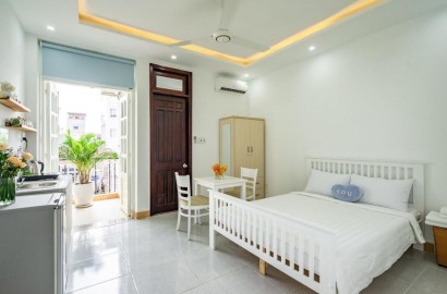 Serviced apartmemt for rent with balcony on Ba Le Chan street