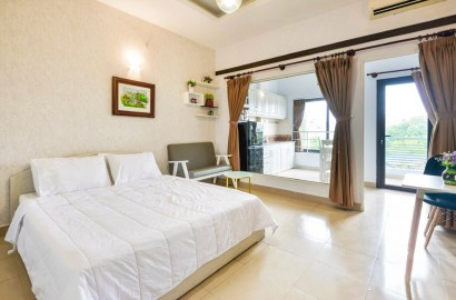 1 Bedroom apartment for rent with balcony on Tran Nao near Sai Gon Bridge