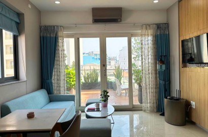 Bright 1 bedroom apartment for rent with large balcony in Tan Binh District