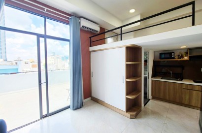 Cho thuê căn hộ duplex ban công, máy giặt riêng đường Võ Duy Ninh