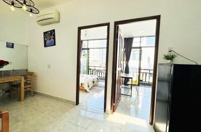 1 Bedrooms serviced apartment with fully furnished on Nguyen Cuu Van street