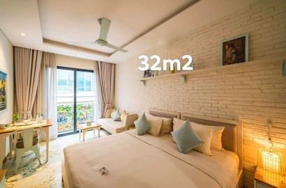 Cho thuê căn hộ dịch vụ cửa sổ lớn, có hồ bơi đường Nguyễn Cửu Vân