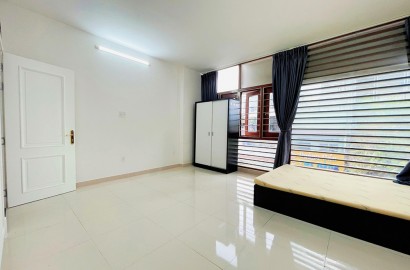 Serviced apartmemt for rent with big window on Van Cao street