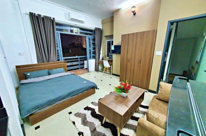 Serviced apartment with balcony on Phung Van Cung street