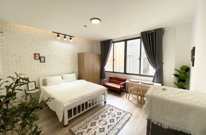 Serviced apartment with large window on Hai Ba Trung street - District 1