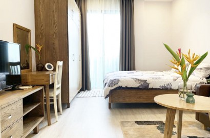 Bright studio apartment with balcony on Dinh Tien Hoang street