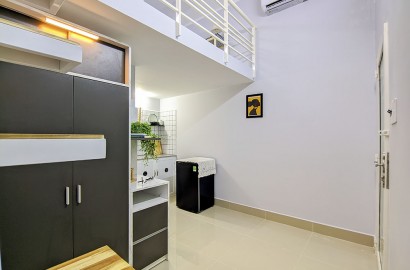 Tranquil studio apartment with loft in Binh Thanh District