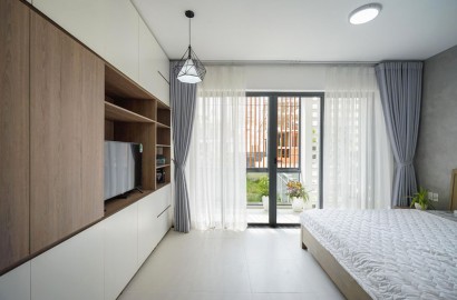 Luxury design studio apartment, spacious balcony in Thao Dien area