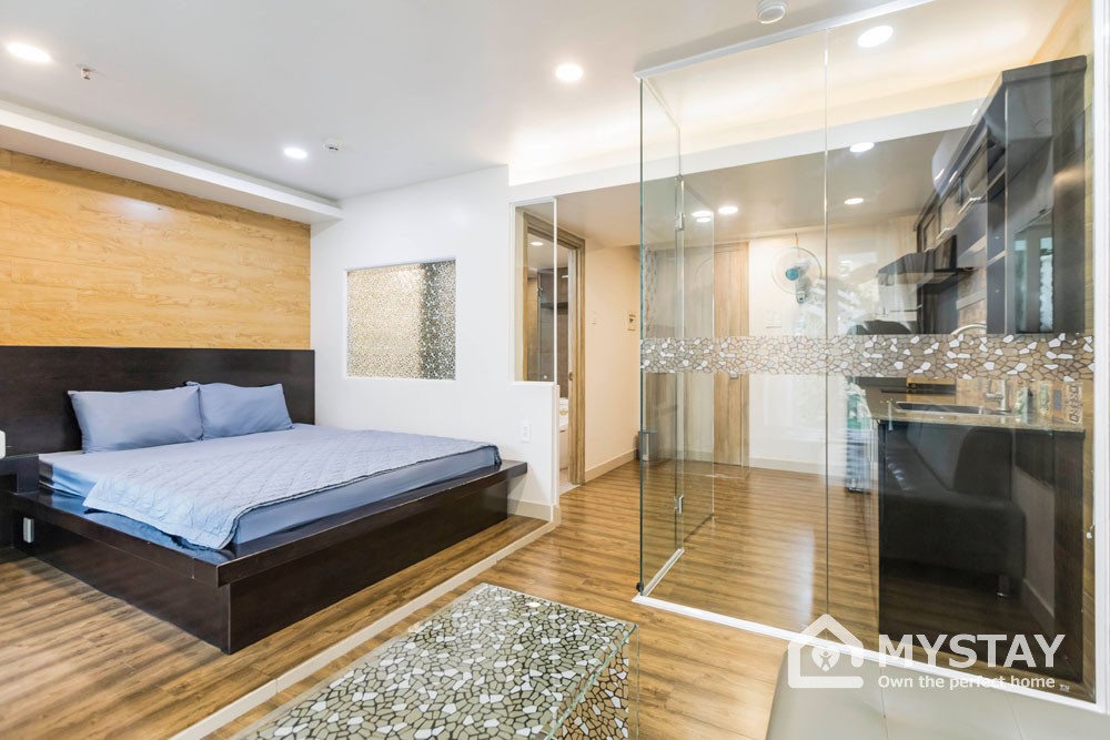 Cho thuê căn hộ dịch vụ 1 phòng ngủ có hồ bơi đường Hoàng Diệu