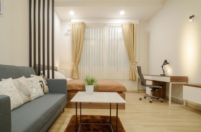 Comfortable serviced apartment, large airy window on Tran Dinh Xu street