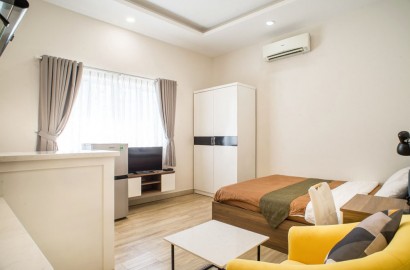 Comfortable serviced apartment, big window on Tran Dinh Xu street
