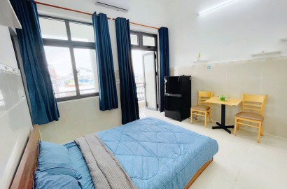 Airy studio apartment for rent with balcony in Phu Nhuan District 3