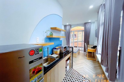 Serviced apartment with balcony on Truong Quoc Dung street