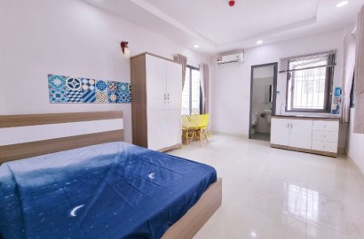 Serviced apartment with windows, lots of light on Ton That Tung street