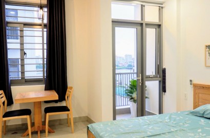 Serviced apartment with balcony good view Thao Dien area