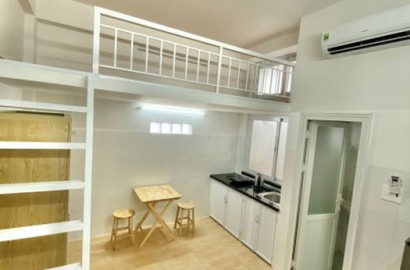 Apartment with loft, many windows on Bui Dinh Tuy street