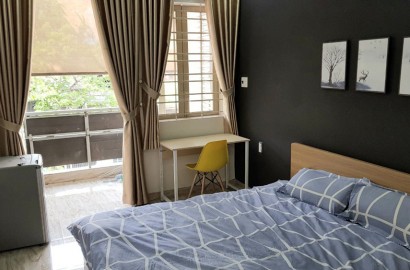 Serviced apartment with balcony, separate kitchen on Co Giang street