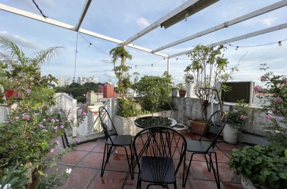 Penthouse with 2 bedrooms, with green garden in District 1