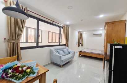 Mezzanine studio apartment on Nguyen Van Dau street