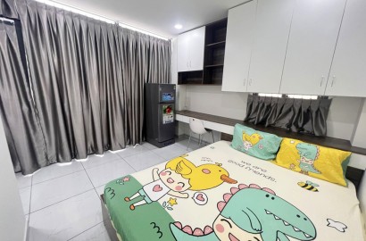 Serviced apartmemt for rent with window on Dinh Bo Linh street