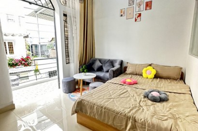 Bright service apartment for rent with balcony in Tan Binh District