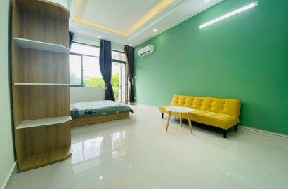 Spacious serviced apartmemt for rent, balcony in District 8