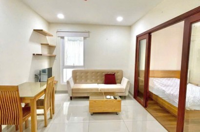 Wooden floor 1 Bedroom apartment for rent with bathtub on Pham Viet Chanh Street